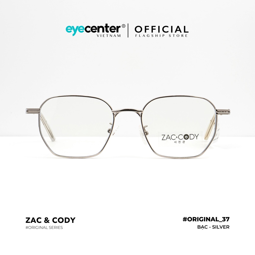 Gọng kính cận nam nữ chính hãng ZAC &amp; CODY B37-S kim loại chống gỉ nhập khẩu by Eye Center Vietnam