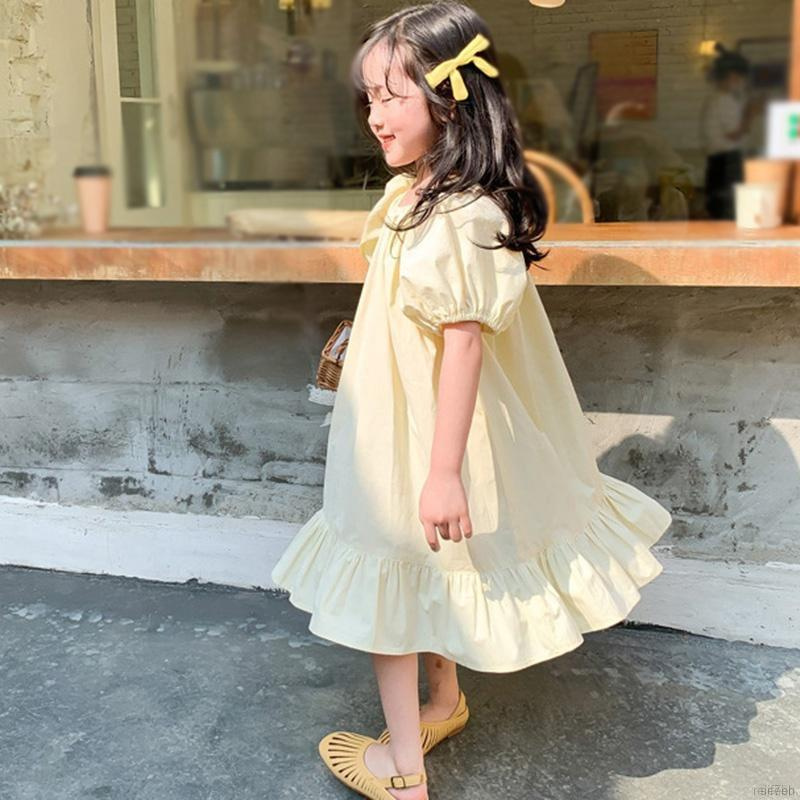 Váy mùa hè có diềm xếp nếp ngọt ngào đang yêu phong cách Hàn Quốc dành cho nữ