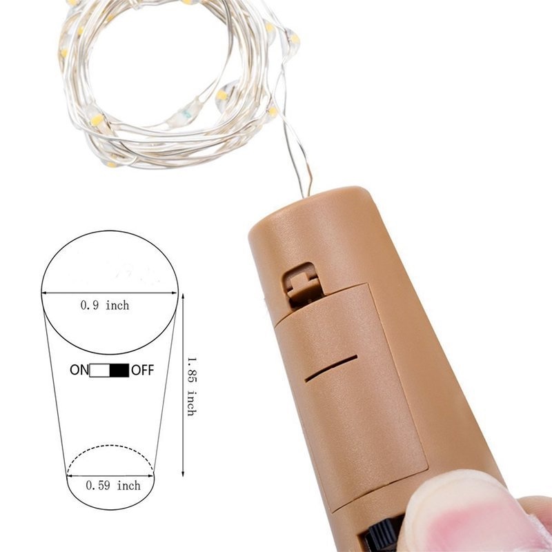 Dây Đèn Led Dài 2M 20 Bóng Dùng Để Trang Trí Chai Rượu