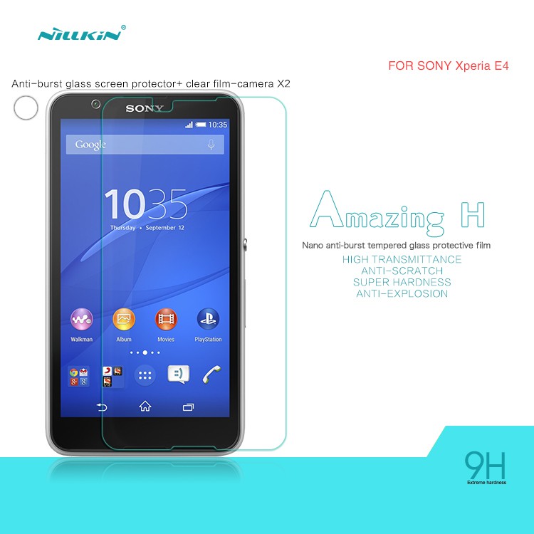Miếng Dán Cường Lực Sony Xperia E4 Hiệu Nillkin 9H