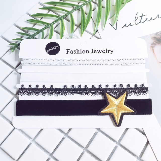 Set 4 CHOCKER phối màu siêu lạ cho cô nàng cá tính