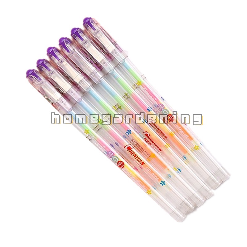 Bút Gel Dạ Quang 6 Trong 1 Nhiều Màu Sắc