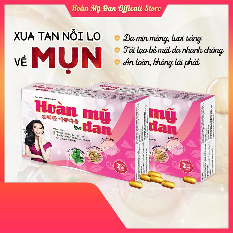 Thuốc loại bỏ mụn mủ, mụn bọc, mụn ẩn, mụn viêm - Hoàn Mỹ Đan