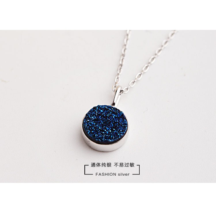 Vòng cổ tinh thể xanh - Bạc 925