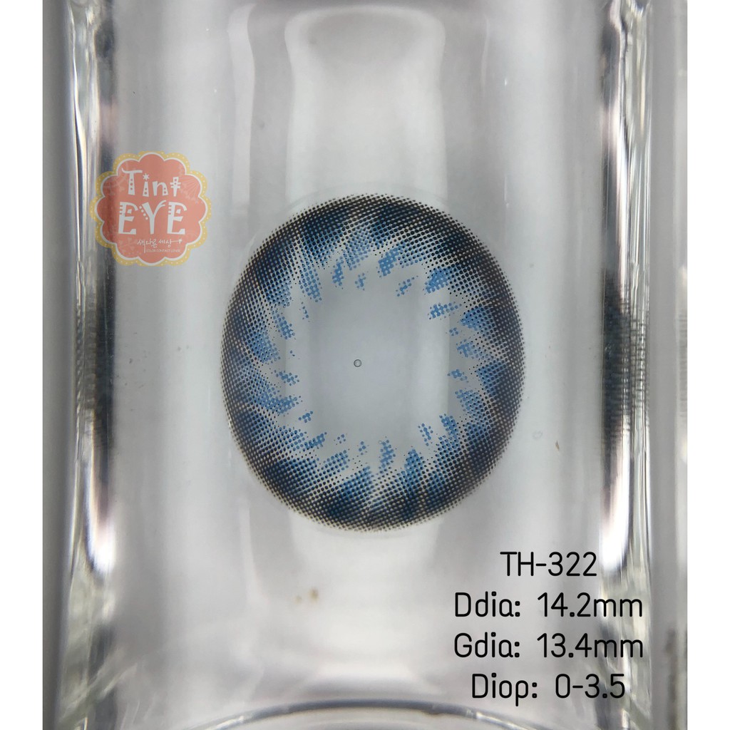 Áp Tròng Tinteye Lens TH-322 Xanh Dương Lốc Xoáy