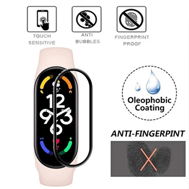 Miếng dán bảo vệ màn hình đồng hồ thông minh JANSIN 3D thích hợp cho Xiaomi Mi Band 7