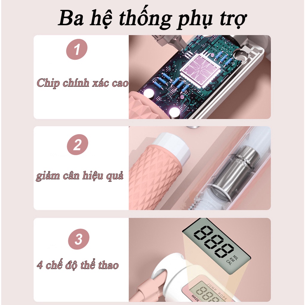 Dây nhảy giảm cân đếm Calo dây nhảy thể lực tập thể dục-XQY57 Dây Nhảy Thể Lực Đàn Hồi, Không Dây