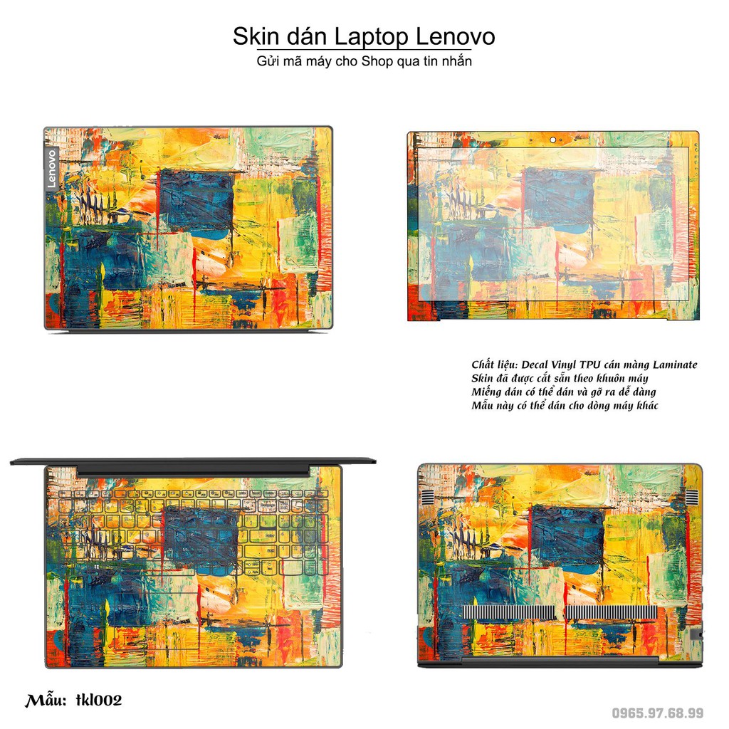 Skin dán Laptop Lenovo in hình thiết kế (inbox mã máy cho Shop)