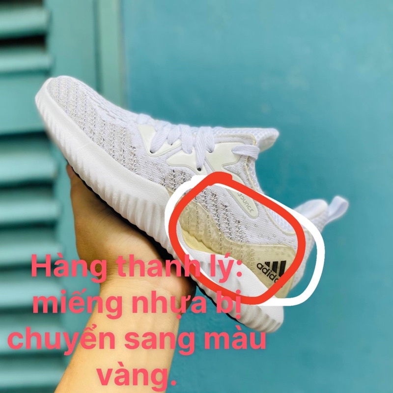 Giày thể thao Alphabounce trắng phối xám kiểu sneaker couple siêu êm
