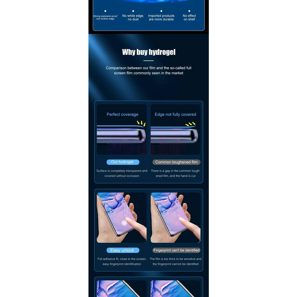 Set 3 miếng dán cường lực cho Samsung Galaxy S7 Edge S8 S9 S10 S20 Plus Note 8 9 10 và phụ kiện