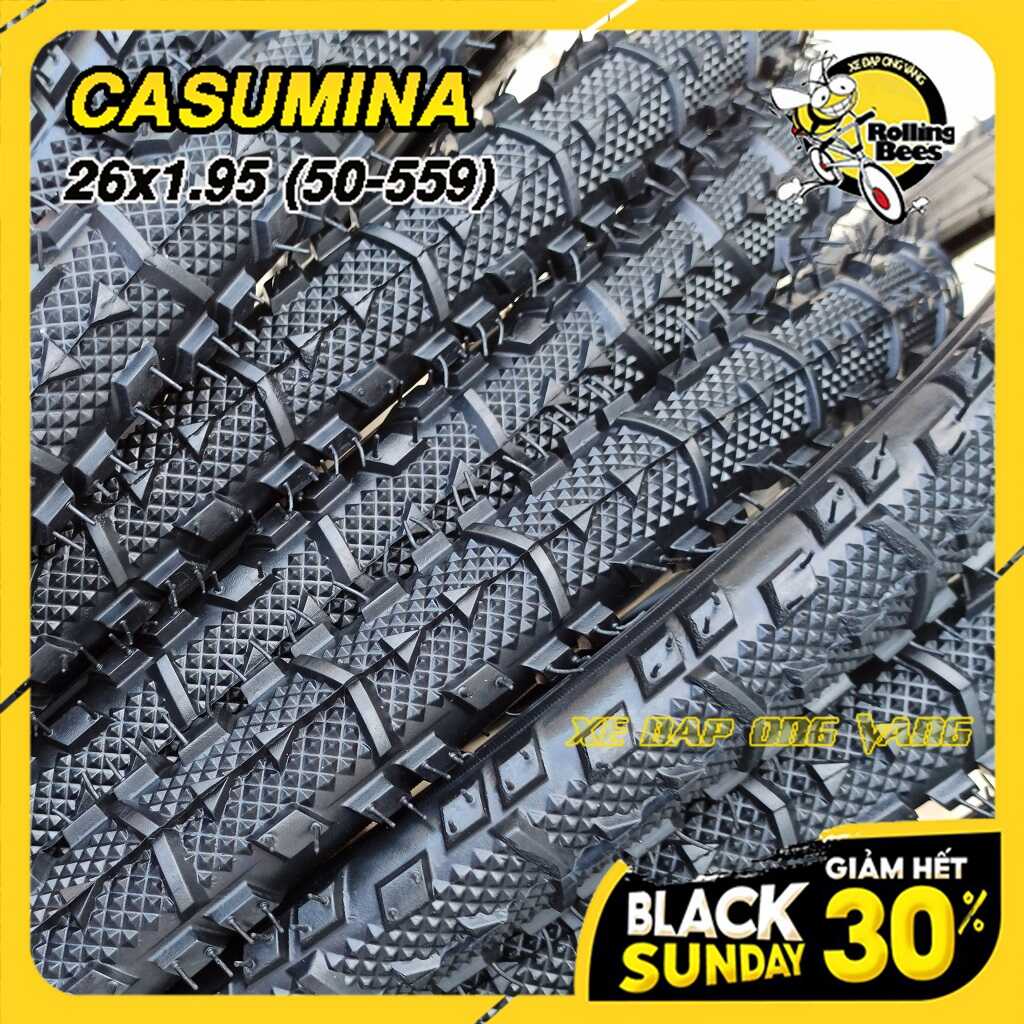 Vỏ Lốp, Săm Ruột Địa Hình Casumina 26x1.95  Chính Hãng, Giá rẻ