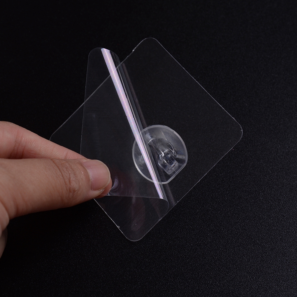 KRNY 10Pcs Household Bathroom  Kitchen Holder Transparent Home &amp; Living Seamless Adhesive Hook