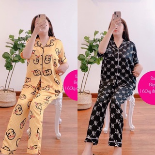 Đồ bộ pijama satin p2-tay ngắn quần dài