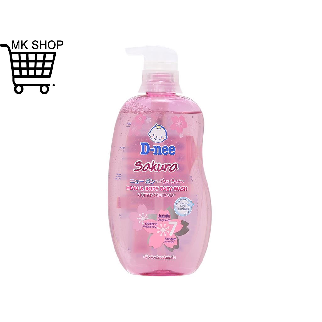 Sữa tắm toàn thân em bé D-NEE dnee Thái Lan 380ml, 800ml 🇹🇭 trẻ em sơ sinh newborn xanh hồng