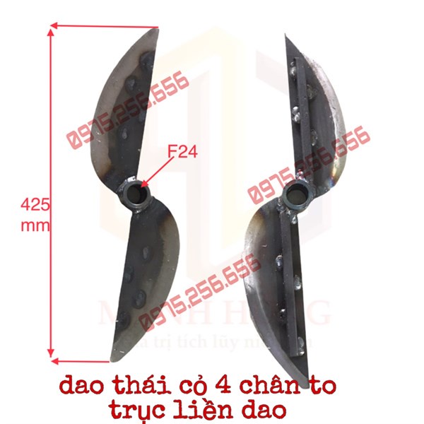 Dao thái cỏ máy 4 chân To Trục liền dao thái mịn