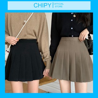 Chân váy chữ A xếp ly lưng cao , chân váy xếp ly ngắn