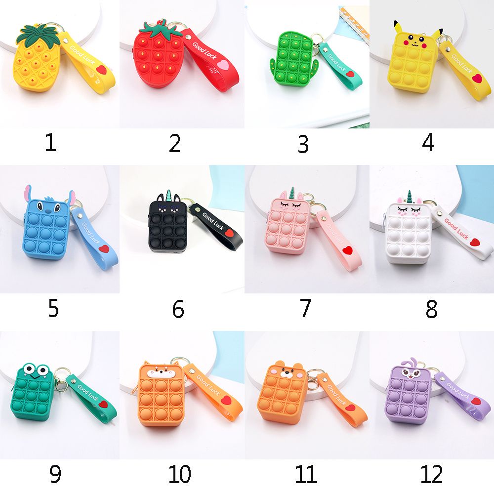 Túi đựng tai nghe/ tiền xu/ đồ chơi chống căng thẳng họa tiết hoạt hình dễ thương