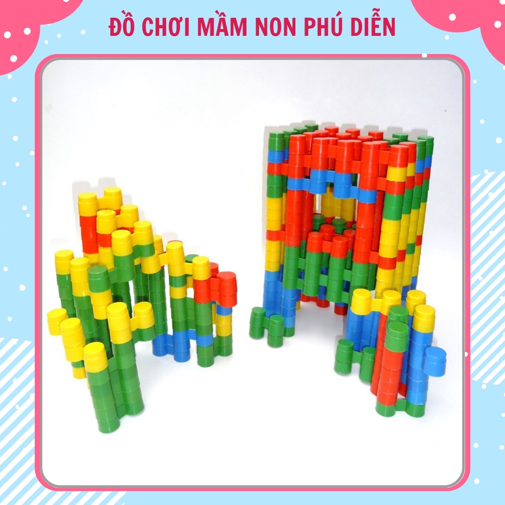 Bộ Đồ Chơi Ghép Nút Lớn 164 Chi Tiết Kích Thích Thị Giác Phát Triển, Nâng Tầm Nhận Diện Và Phối Hợp Màu Cho Trẻ