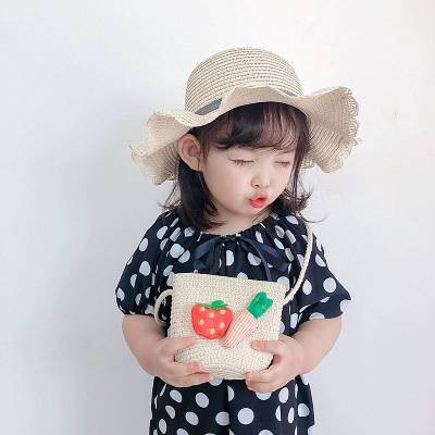 Set 2 chi tiết túi và mũ cói dành cho bé yêu hình dễ thương