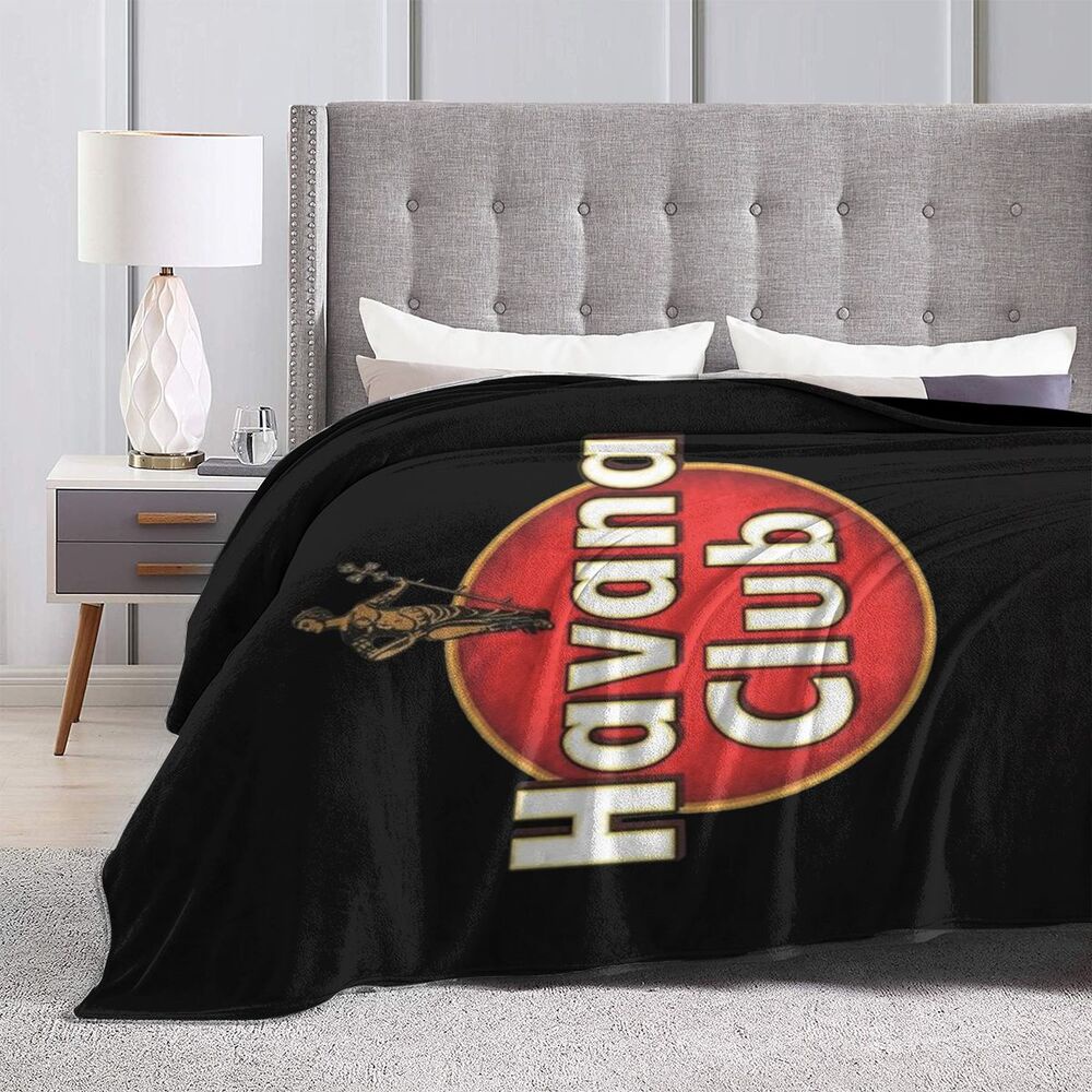 【Boutique Blanket】Havana Club Fleece Blanket Plush Bed Couch Living Room BF style Blanket Best Gift for Father