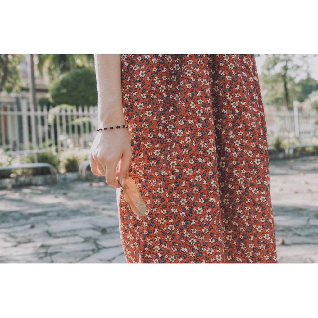 Đầm 2 Dây Nữ 🦋 Váy Hồng 2 Dây Hoa Nhí Vintage - 4BASIC | BigBuy360 - bigbuy360.vn