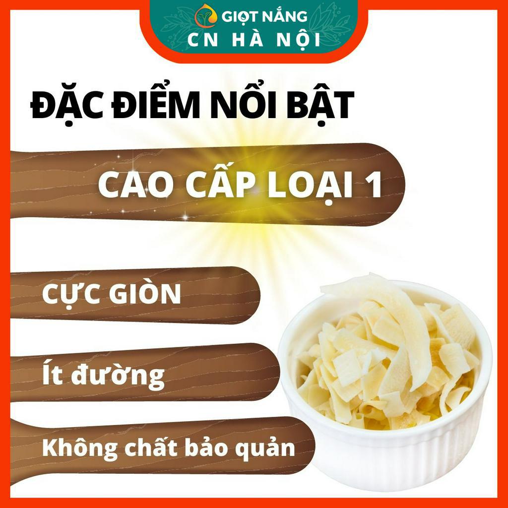 Dừa khô sấy giòn cao cấp LOẠI 1 ít đường bổ sung dinh dưỡng đồ ăn healthy hộp 300g từ Nông Sản Giọt Nắng CN Hà Nội