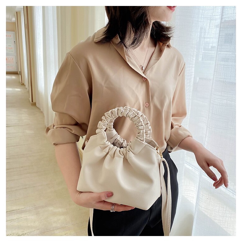 Túi Xách JASMIN NOIR Da PU Mềm Quai Hình Đám Mây Màu Sắc Cổ Điển Cho Nữ