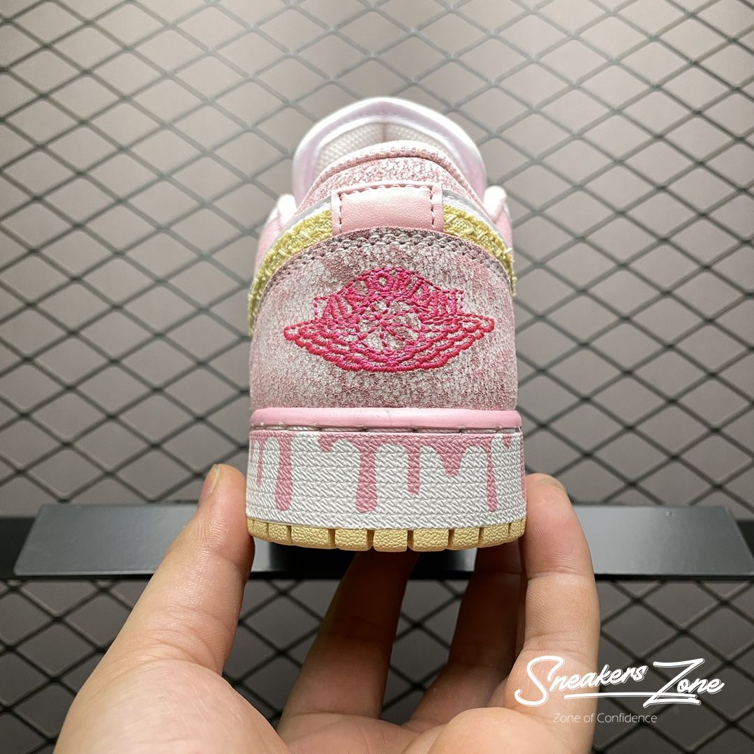 (FREESHIP+HỘP+QUÀ) Giày Thể Thao AIR JORDAN 1 Low Paint Drip Màu Hồng Giọt Sơn Nhỏ Giọt Cổ Thấp | BigBuy360 - bigbuy360.vn