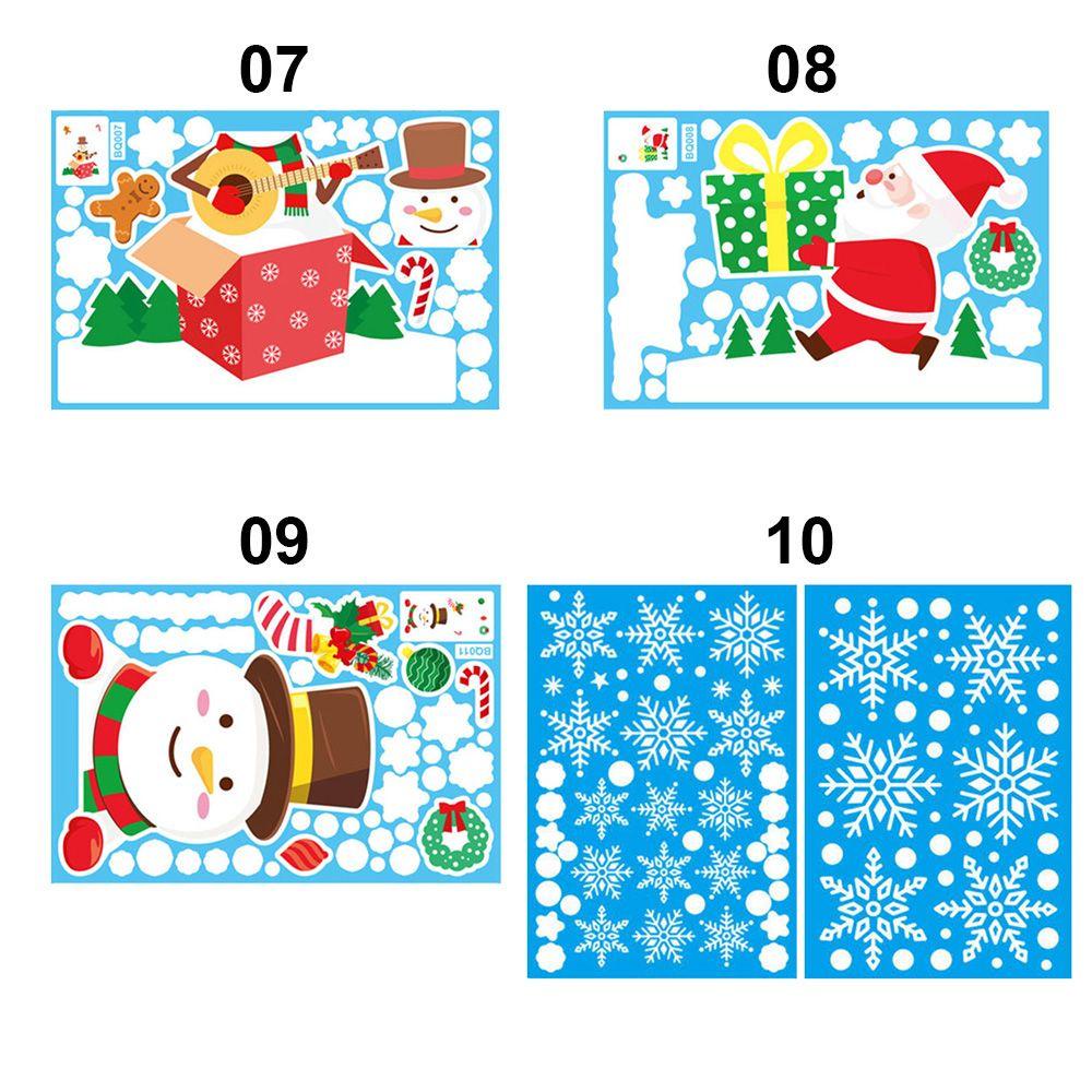 YEW Sticker Dán Cửa Sổ Họa Tiết Giáng Sinh Nhiều Màu Sắc Bắt Mắt Sành Điệu