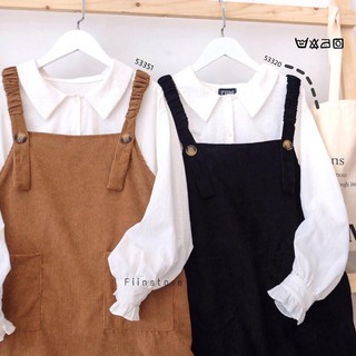 Váy Yếm Nhung Dài 2 Màu