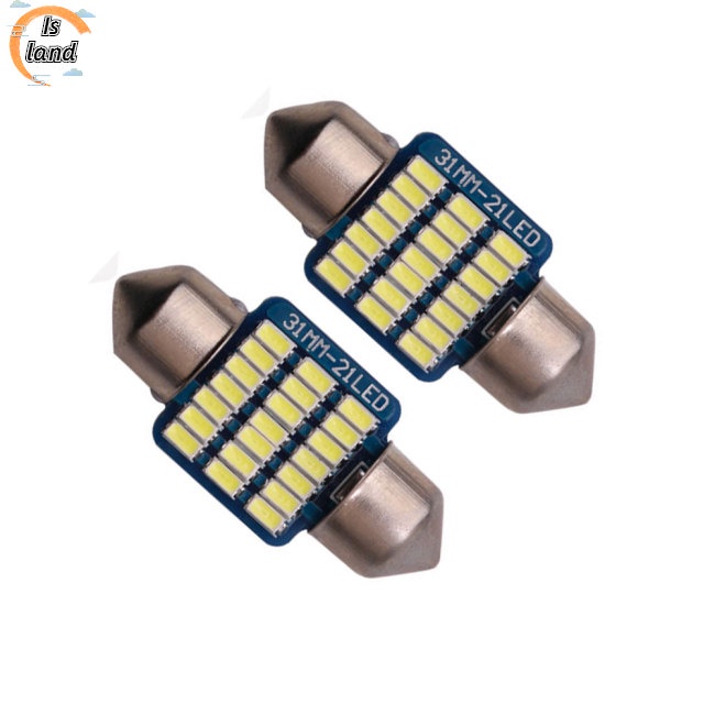 1 Cặp Đèn Led Đọc Sách Hai Đầu 31mm-3014 Trang Trí Nội Thất Xe Hơi