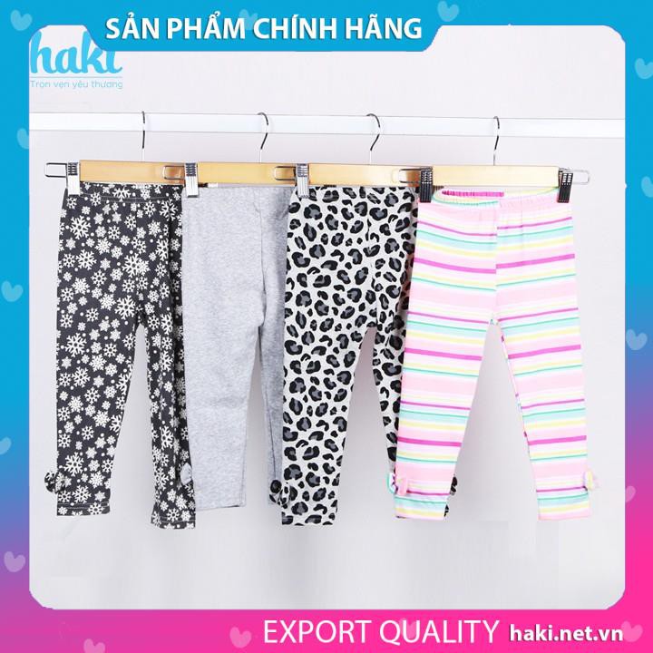 Quần legging bé gái - Bông tuyết-Haki