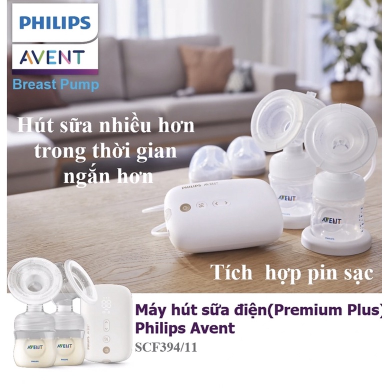 [Chính hãng - Bảo hành 2 năm] Máy hút sữa bằng điện mẫu mới nhất Eureka Philips Avent SCF 393.11 - Eureka Plus 394.11