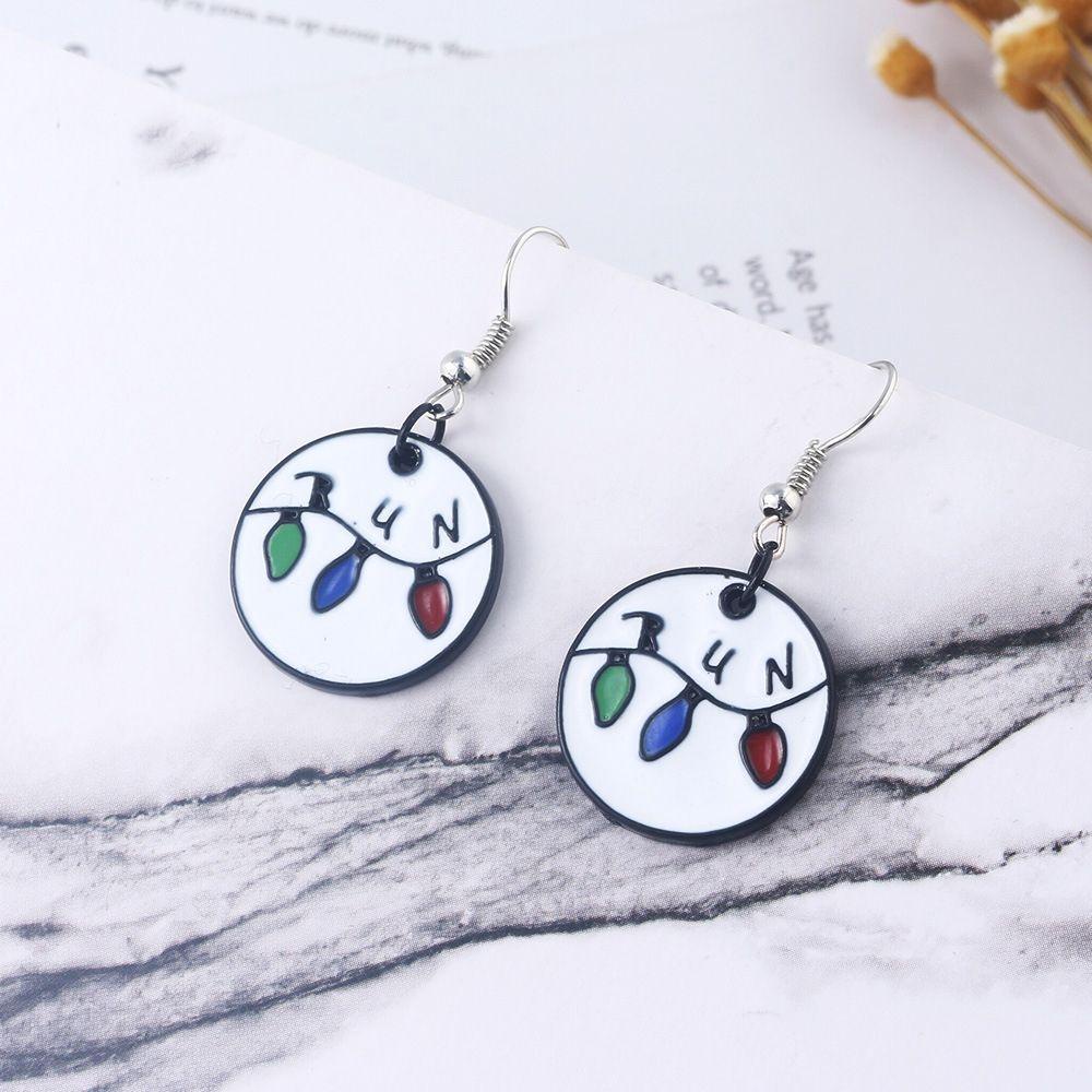 Khuyên Tai Hợp Kim Kẹp Chữ Stranger Things 1 Đơn Giản Độc Đáo Cho Nam