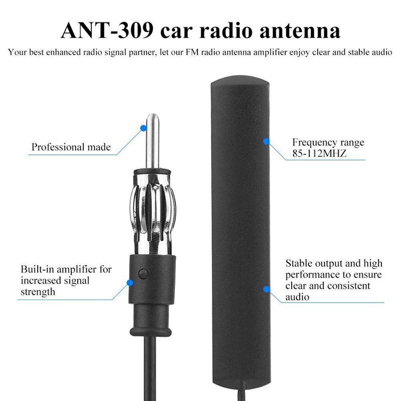 Dây anten khuếch đại tín hiệu radio FM 85-112mHz dài 5m dành cho xe hơi