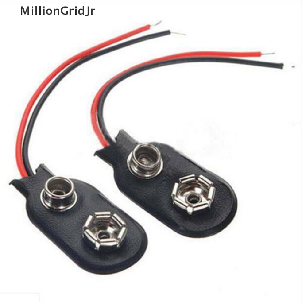 Set 10 Kẹp Pin 9V (9V) Màu Đen