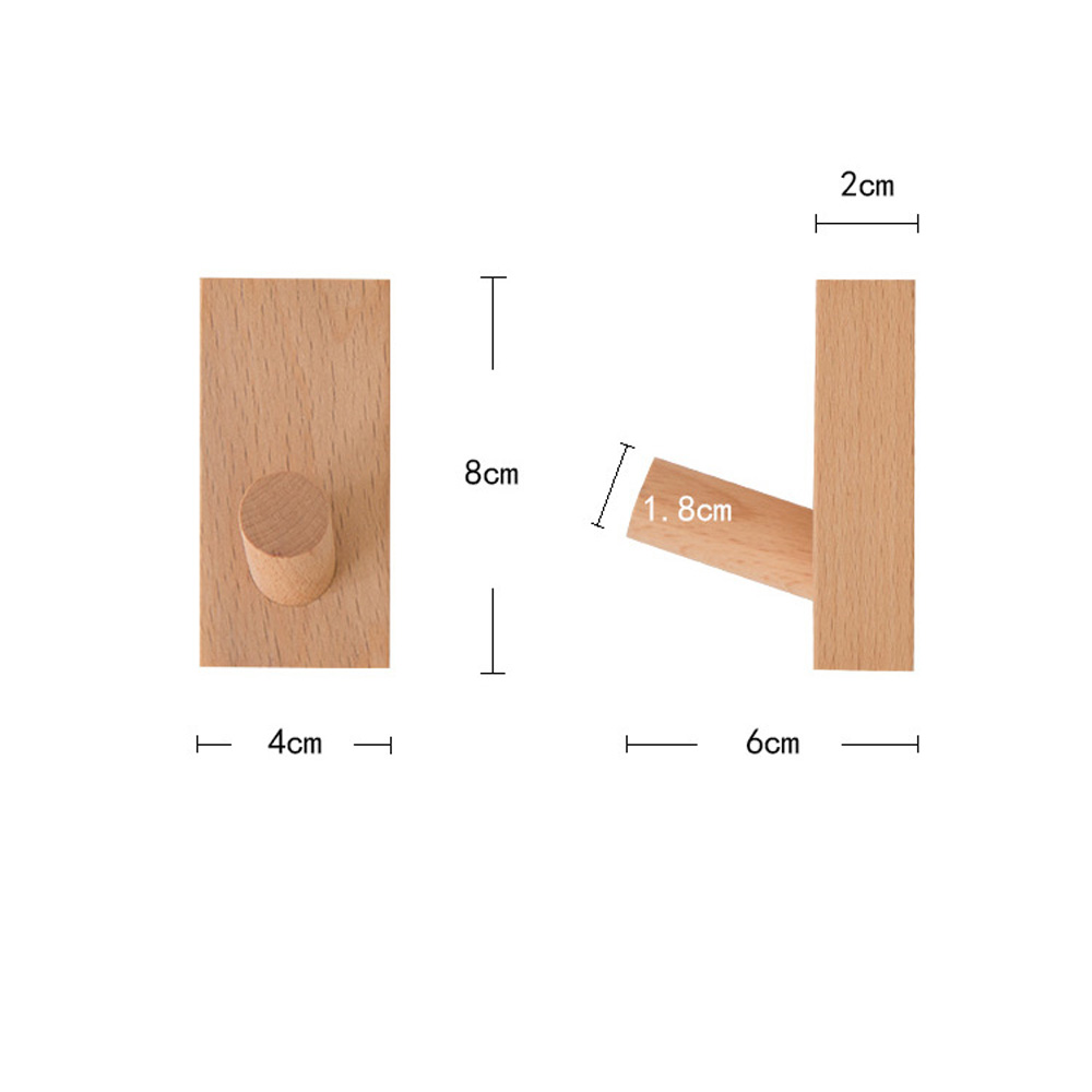 Giá Đỡ Móc Treo Đồ Gắn Tường Phòng Khách / Ngủ / Tắm / Mũ Tự Nhiên Sắp Xếp Gọn Gàng