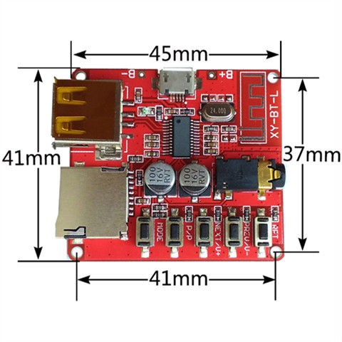 MP3 Bluetooth decoder board module lossless car speaker amplifier modified Bluetooth 4.1 circuit board audio receiver