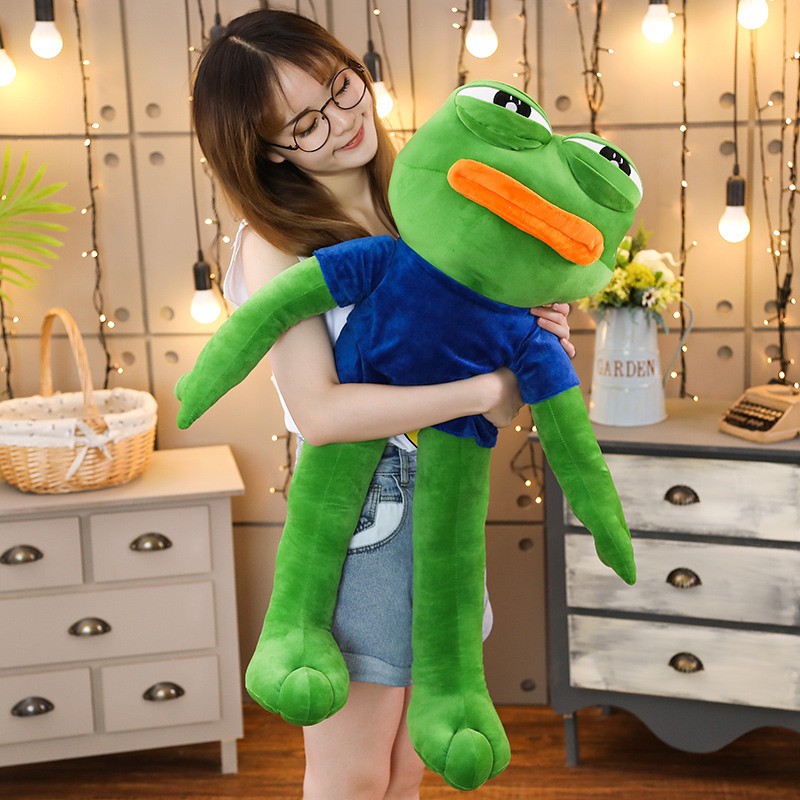 Ếch pepe nhồi bông mắt to xinh xắn 90cm làm quà sinh nhật