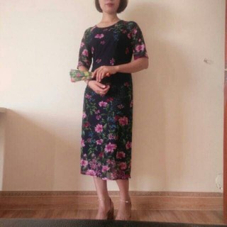 Đầm trung niên dáng suông cho mùa hè nhẹ nhàng tặng Bà tặng Mẹ mã 275