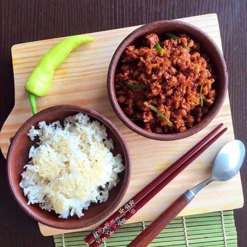 Mắm tép chưng thịt