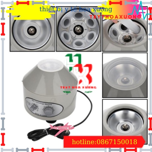 Máy Tách Huyết Tương 6 Ống - Máy Ly Tâm 6 Ống 800-1 Có Núm Hẹn Giờ