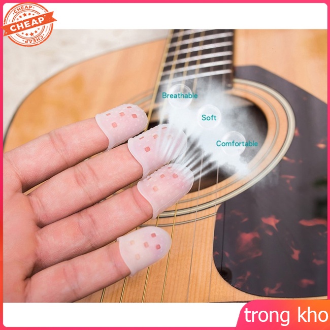 Set 5 vỏ bọc ngón tay chống trượt giảm đau khi chơi đàn guitar điện/ guitar acoustic/ ukulele
