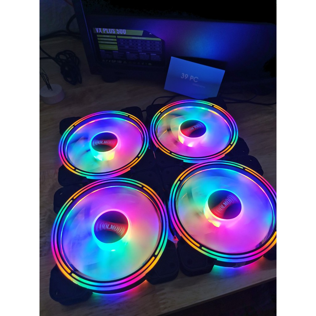 FAN CASE MÁY TÍNH coolmoon rainbow không dùng hub LED 5 MÀU - LED ĐƠN XANH/ĐỎ SIÊU ĐẸP NEW | WebRaoVat - webraovat.net.vn