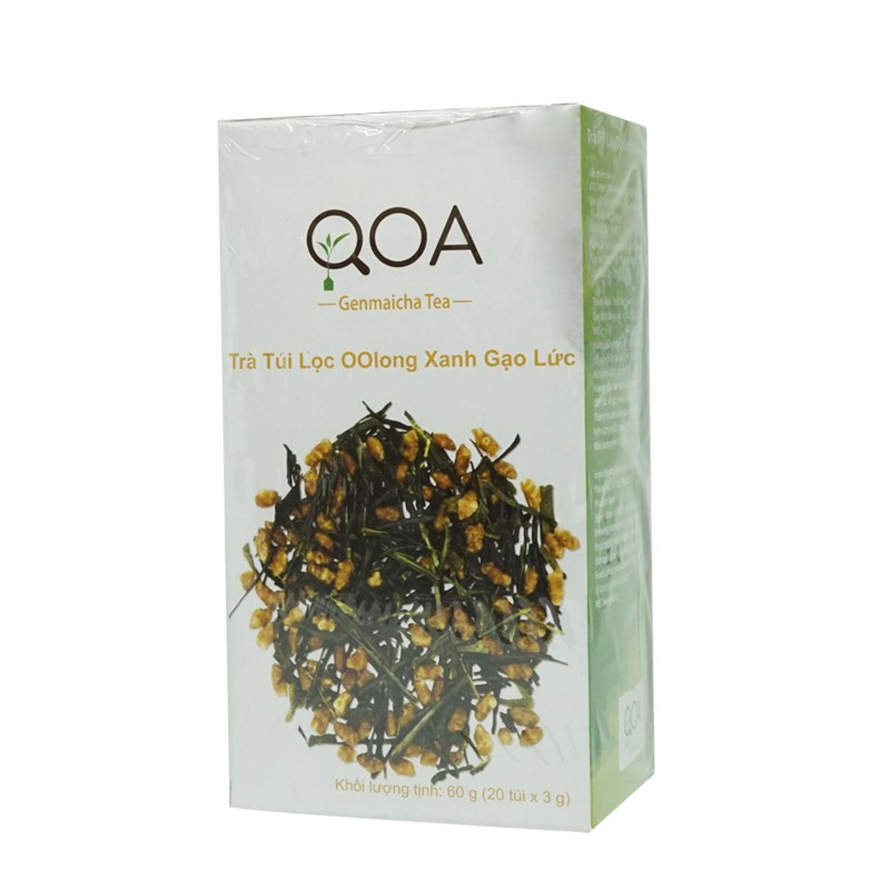 TRÀ TÚI LỌC QOA (50gr - 60gr) 6 LOẠI: OLONG XANH, GẠO LỨT, TRÀ LÀI, TRÀ ĐEN, TRÀ ĐÀO, TRÀ BÁ TƯỚC