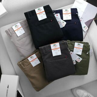 Quần kaki Lacoste dài dáng suông