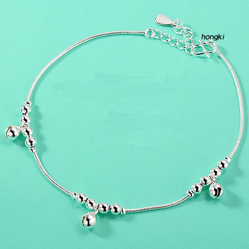 Vòng lắc chân đính 3 chuông 12 hạt thời trang cho nữ