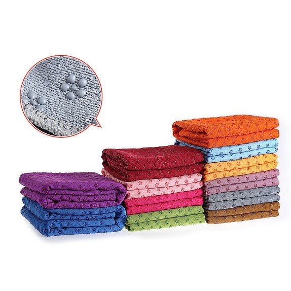 Khăn Trải Thảm Yoga microfiber Dày Chống Trượt Thấm Mồ Hôi Cao Cấp Tặng Túi Đựng Khăn Hải Triề | BigBuy360 - bigbuy360.vn