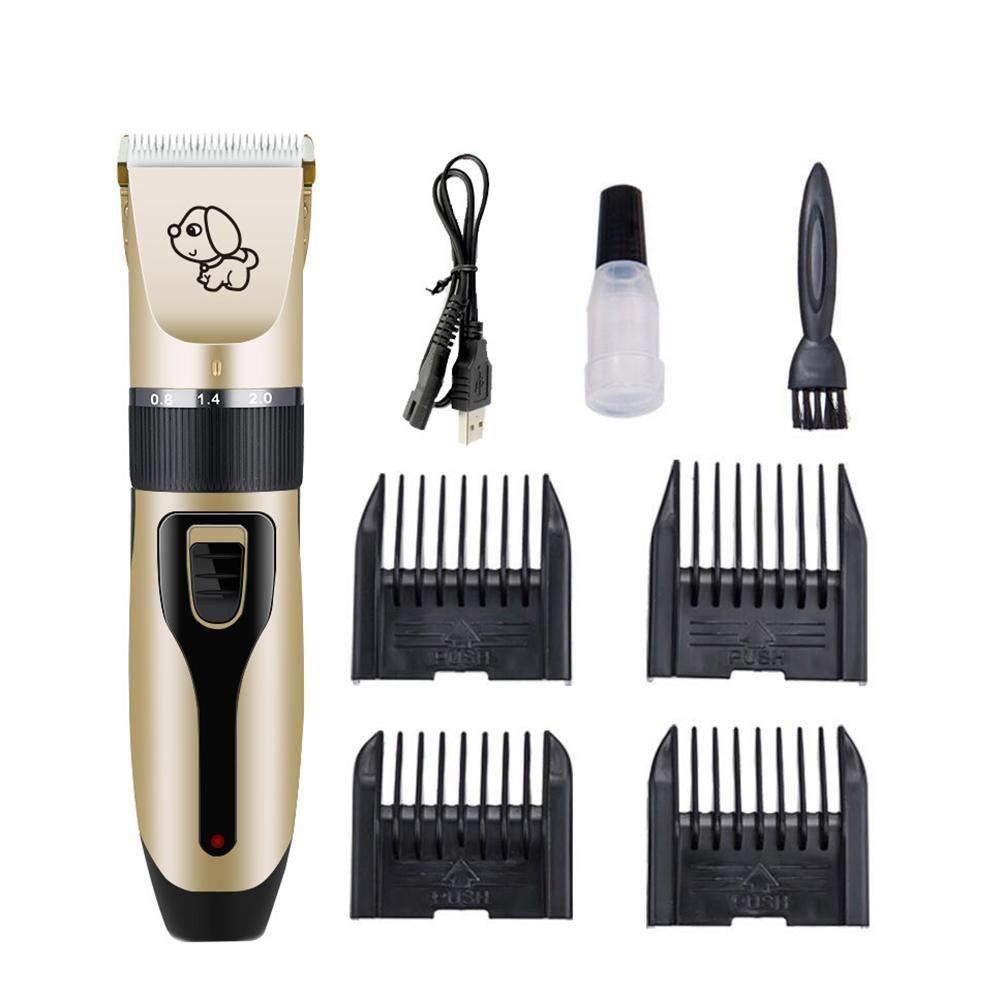Tông Đơ Cắt Tóc Cho Thú Cưng Không Dây Sạc USB Tiếng Ồn Thấp