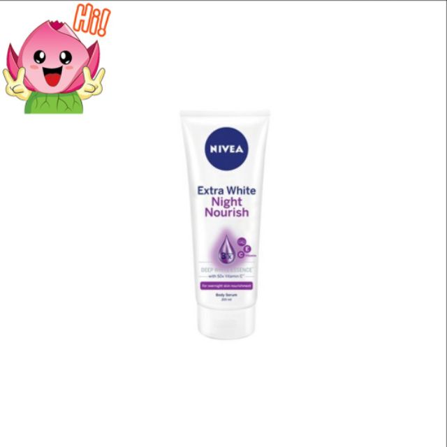 Tinh chất dưỡng thể dưỡng trắng da Nivea Extra White - Night Nourish  serum 200ml ( Đêm )